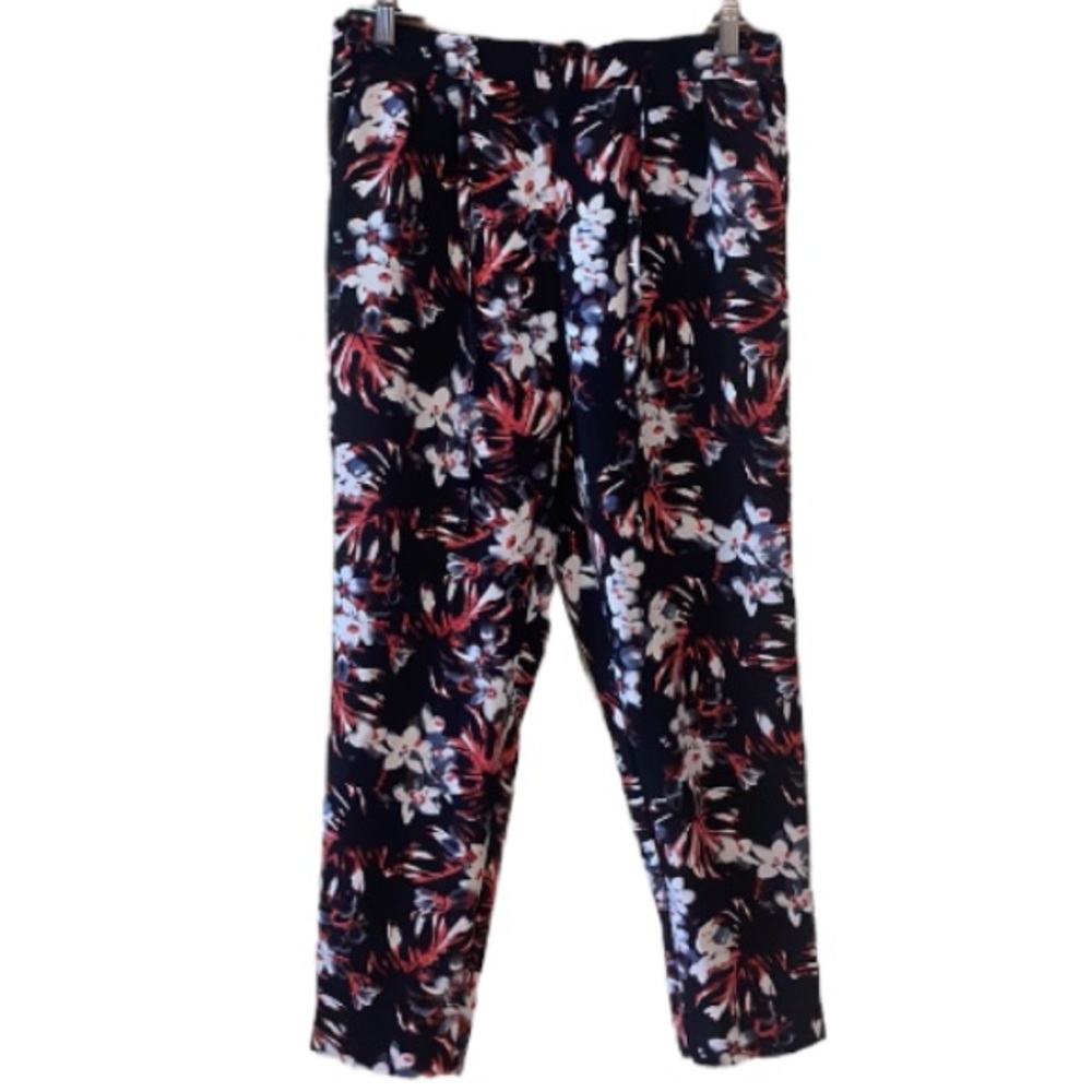 2/$30 Sears Floral Silk-like Pyjama Style Pants Size Medium